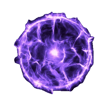 Animated purple plasma energy ball.